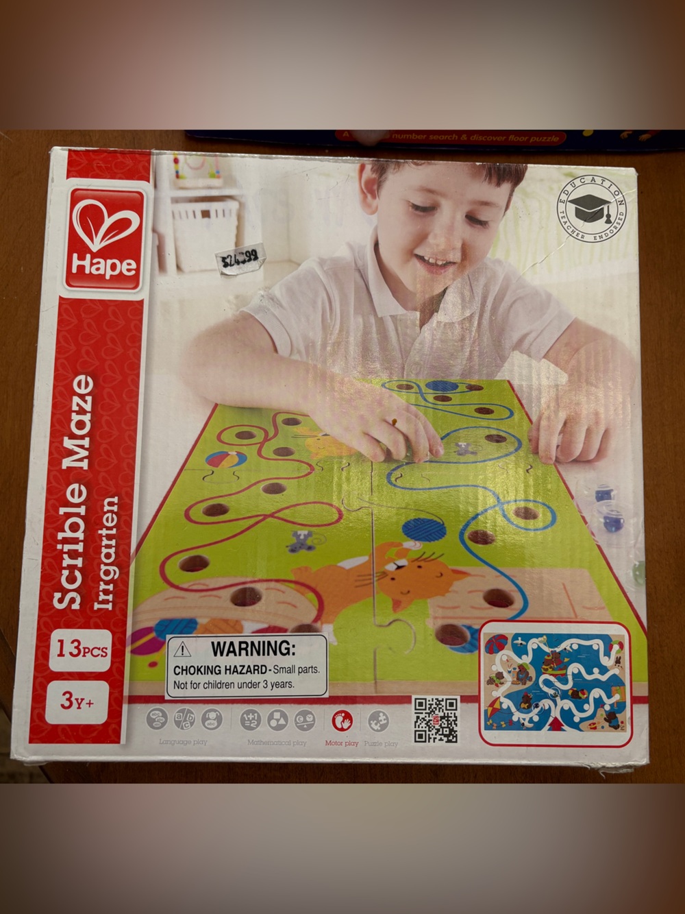Hape Wooden Marble Board Maze Game